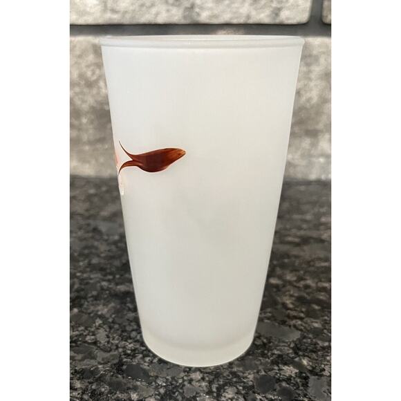 (2) Vintage Hazel Atlas Handpainted Cherry Blossom Frosted Drinking Glasses - Picture 6 of 6